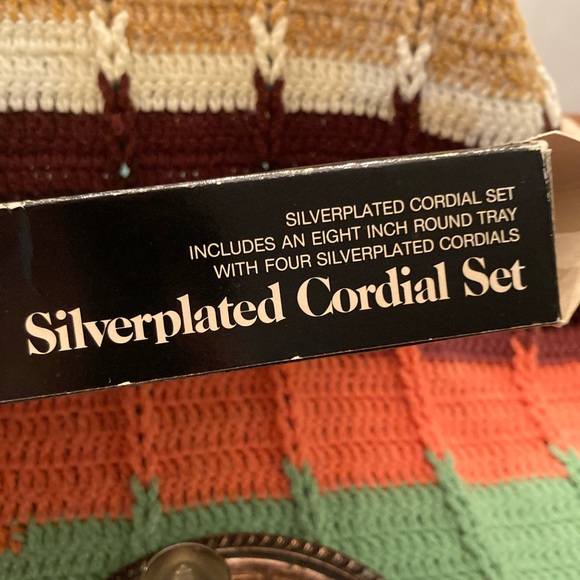 Vintage Silverplated Cordial Set - 1 Tray, Four Mini Goblets - Picture 11 of 16